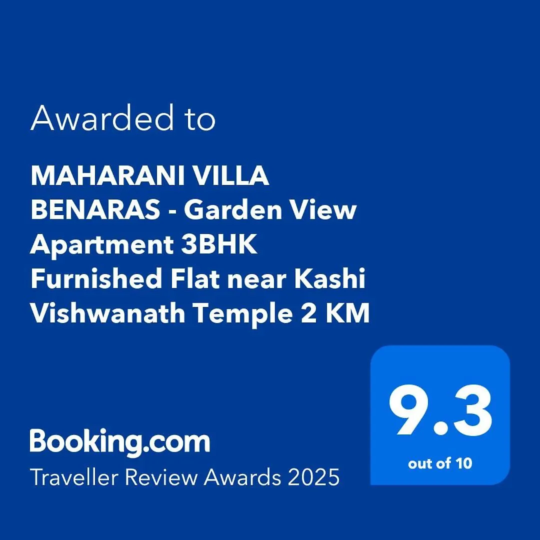 Maharani Villa Benaras - Garden View Apartment 2Bhk Furnished Flat Near Kashi Vishwanath Temple 2 Km Varanasi